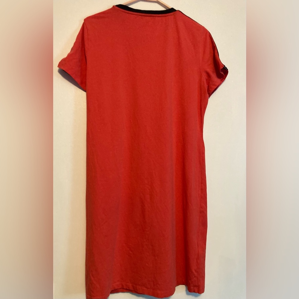 Calvin Klein SZ L Red T-Shirt Dress 95%cotton Super comfortable - Picture 6 of 10